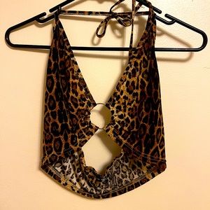 Loop hole Crop Top